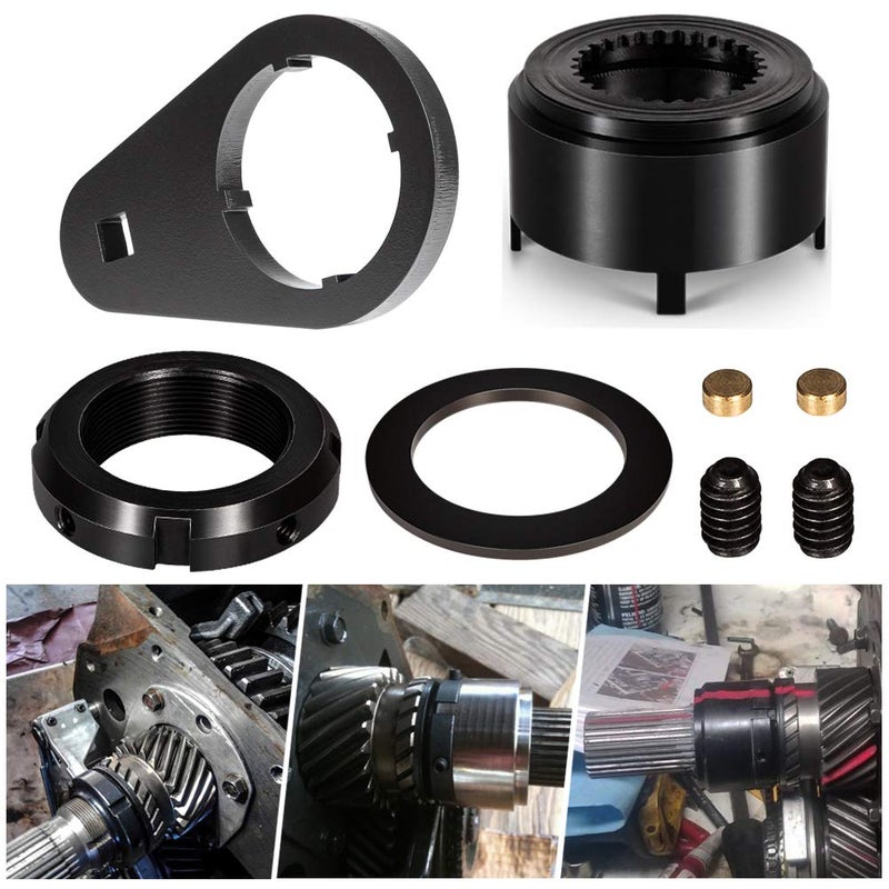 Bonbo 5th Gear Lock Nut Retainer Kit & 1/2" Drive Mainshaft 5th Gear Nut Wrench Suitable for 1994-2004 Dodge Cummins NV4500 Transmission (8-Pack) - Image 1